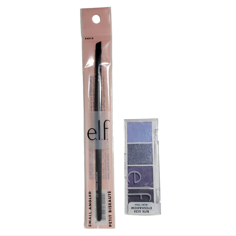 NWOT e.l.f. Bite Size Eyeshadow Acai You & Small Angled Brush